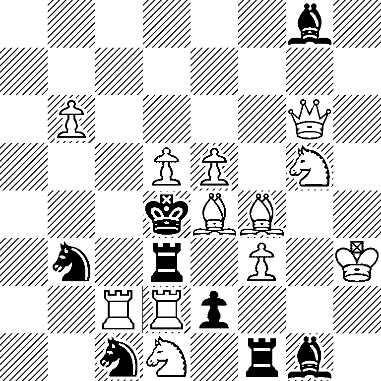 6b1/8/1P4Q1/3PP1N1/3kBB2/1n1r1P1K/2RRp3/2nN1rb1