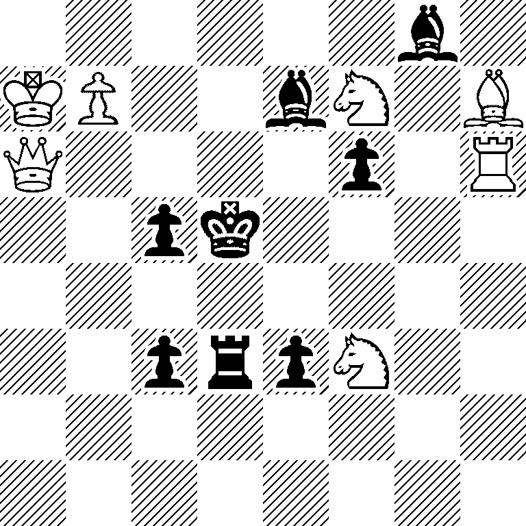 6b1/KP2bN1B/Q4p1R/2pk4/8/2prpN2/8/8