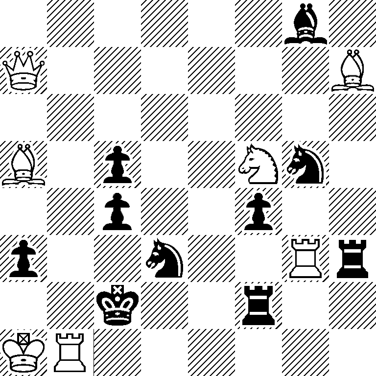 6b1/Q6B/8/B1p2Nn1/2p2p2/p2n2Rr/2k2r2/KR6