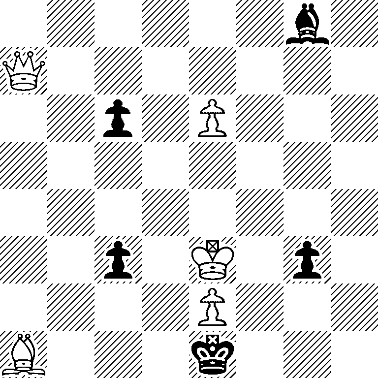 6b1/Q7/2p1P3/8/8/2p1K1p1/4P3/B3k3