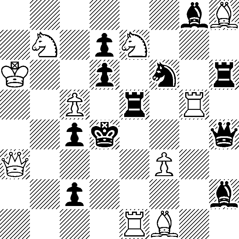 6bB/1N1pN3/K2p1n1r/2P1r1R1/2pk3q/Q4P2/2p4b/4RB2