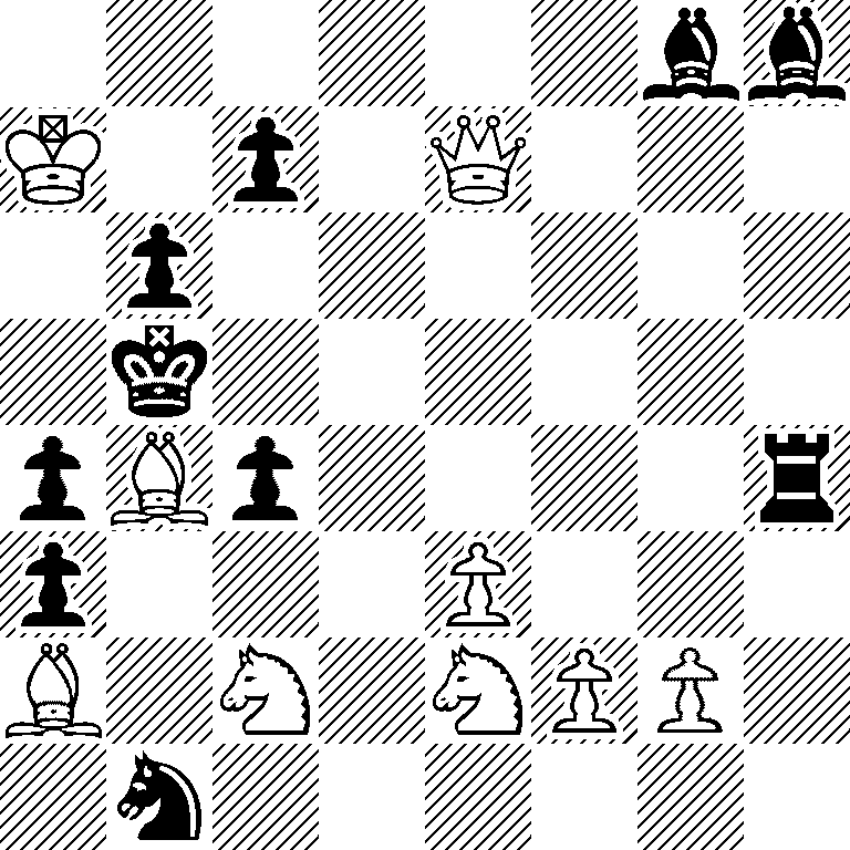 6bb/K1p1Q3/1p6/1k6/pBp4r/p3P3/B1N1NPP1/1n6