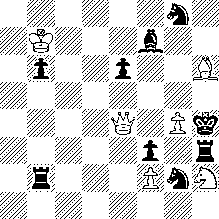 6n1/1K3b2/1p2p2B/8/4Q1Pk/5p1r/1r3PnN/8