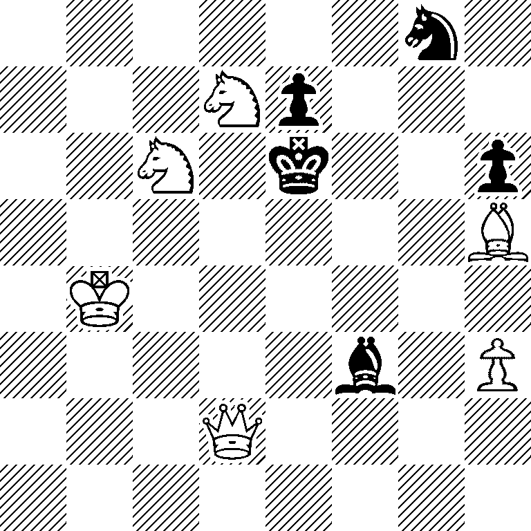 6n1/3Np3/2N1k2p/7B/1K6/5b1P/3Q4/8