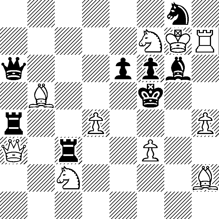 6n1/5NKR/q3ppb1/1B3k2/r2P3P/Q1r2P2/2N4B/8