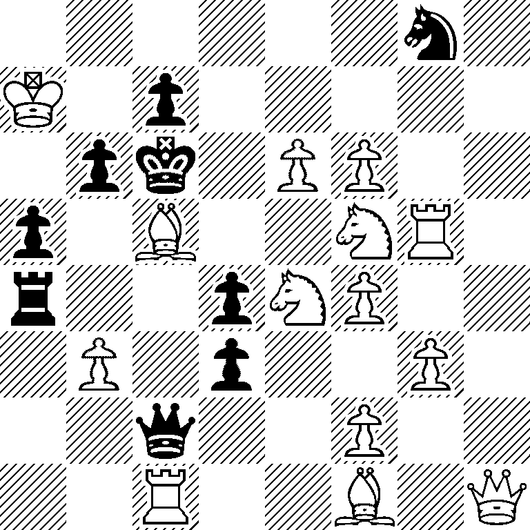 6n1/K1p5/1pk1PP2/p1B2NR1/r2pNP2/1P1p2P1/2q2P2/2R2B1Q