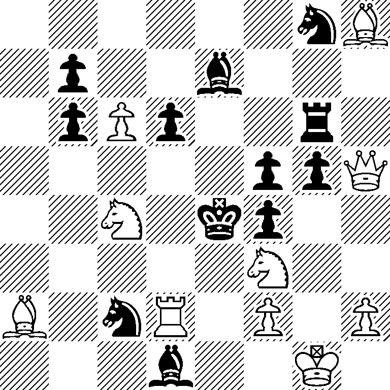 6nB/1p2b3/1pPp2r1/5ppQ/2N1kp2/5N2/B1nR1P1P/3b2K1