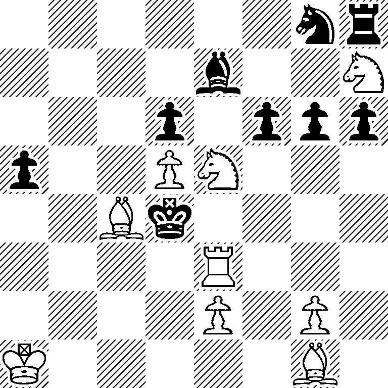 6nr/4b2N/3p1ppp/p2PN3/2Bk4/4R3/4P1P1/K5B1