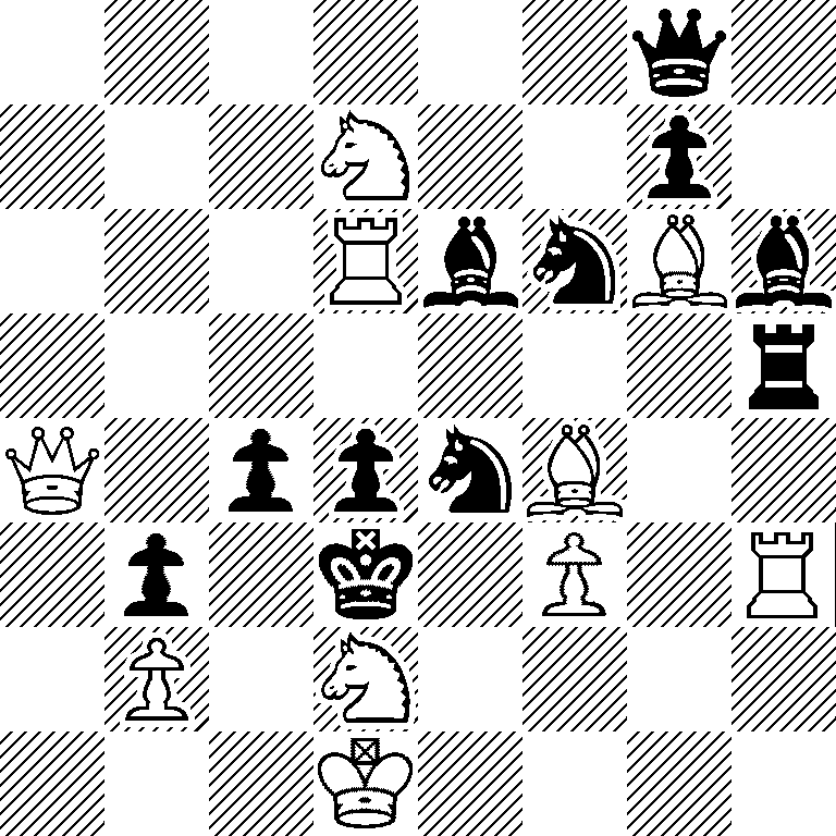 6q1/3N2p1/3RbnBb/7r/Q1ppnB2/1p1k1P1R/1P1N4/3K4