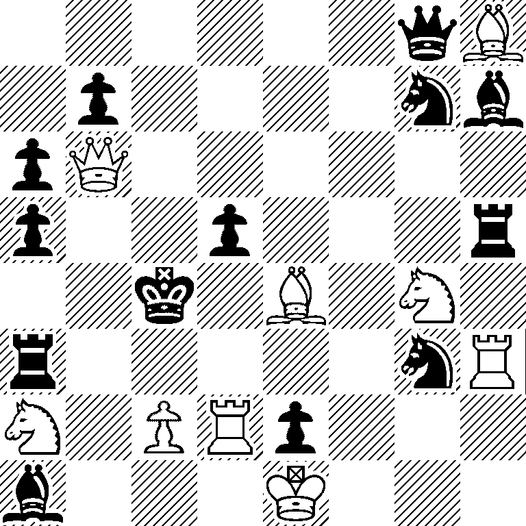 6qB/1p4nb/pQ6/p2p3r/2k1B1N1/r5nR/N1PRp3/b3K3