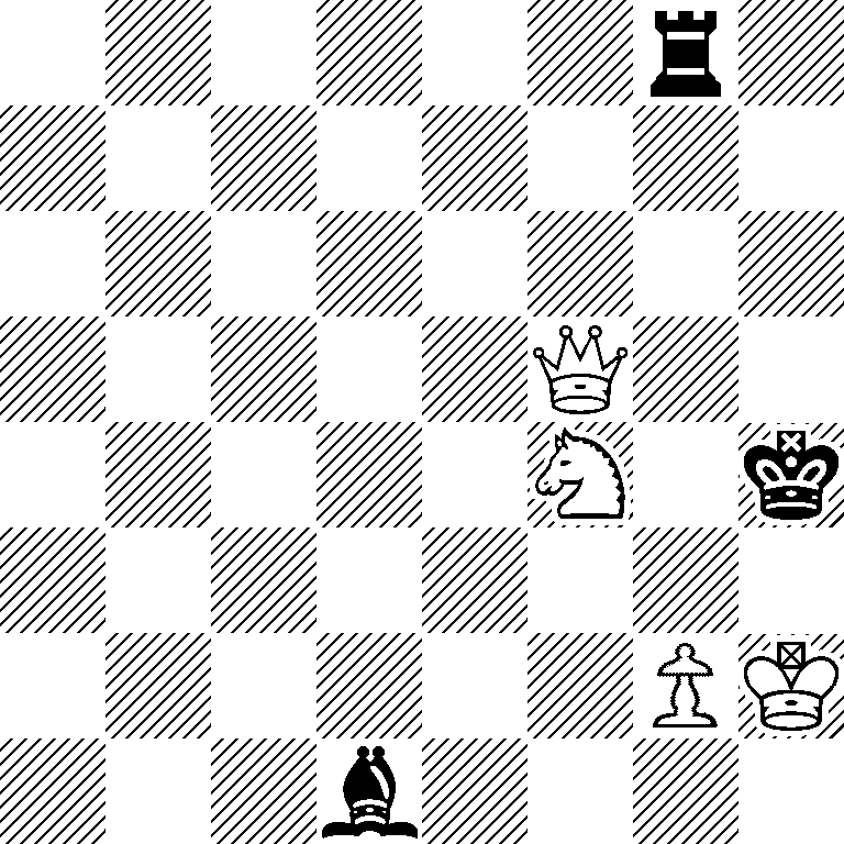 6r1/8/8/5Q2/5N1k/8/6PK/3b4