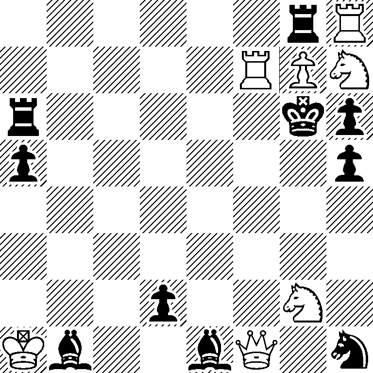 6rR/5RPN/r5kp/p6p/8/8/3p2N1/Kb2bQ1n
