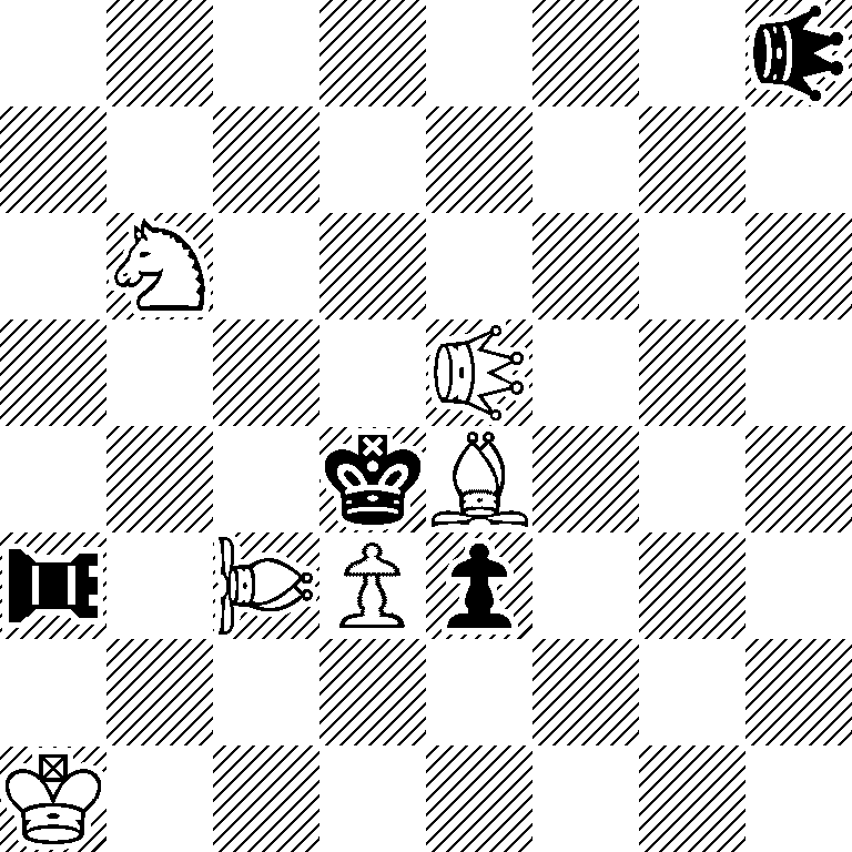 7*1q/8/1S6/4*1Q3/3kB3/*1r1*1BPp3/8/K7