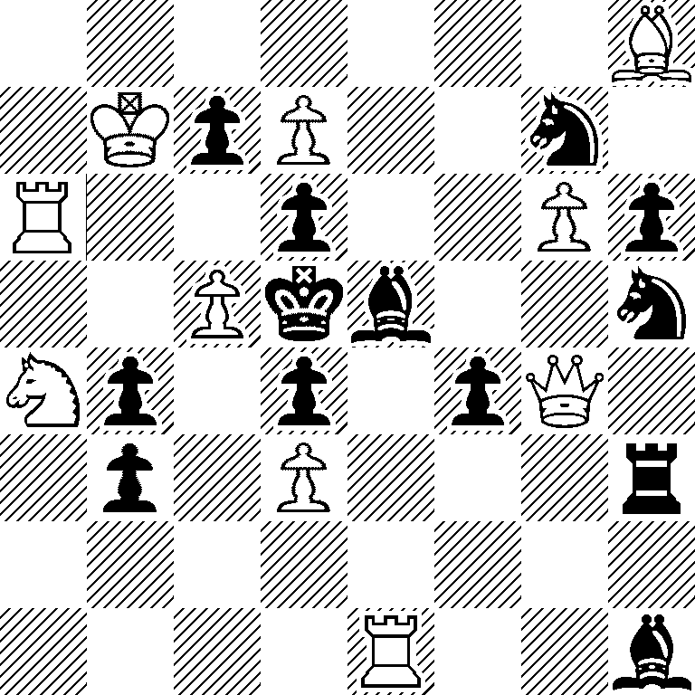 7B/1KpP2n1/R2p2Pp/2Pkb2n/Np1p1pQ1/1p1P3r/8/4R2b
