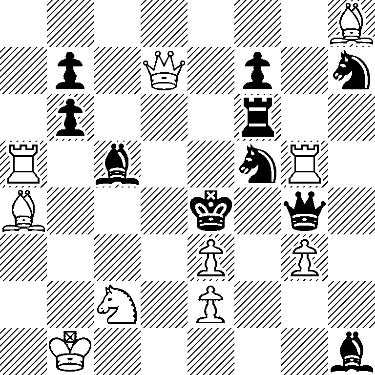 7B/1p1Q1p1n/1p3r2/R1b2nR1/B3k1q1/4P1P1/2N1P3/1K5b