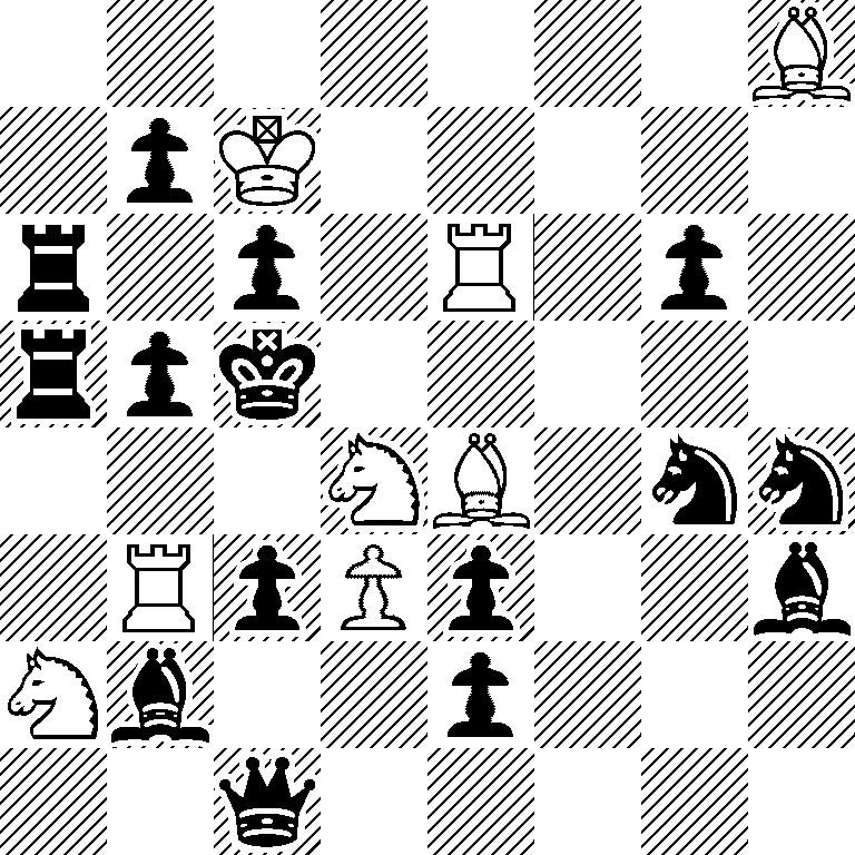 7B/1pK5/r1p1R1p1/rpk5/3NB1nn/1RpPp2b/Nb2p3/2q5
