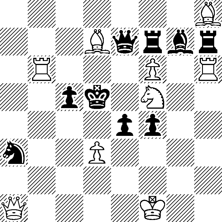 7B/3Bqrbr/1R3P1R/2pk1N2/4pp2/n2P4/8/Q4K2