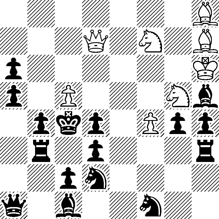 7B/3Q1N1B/p6K/p1P3Nb/1pkp1Ppp/1r1p3r/2pn4/q1b2n2