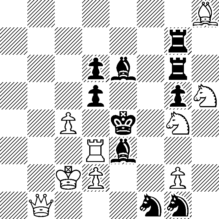 7B/6r1/3pb1r1/3p2pN/2P1k1N1/3Rb3/2KP2P1/1Q3nn1