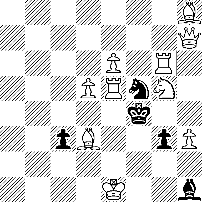 7B/7Q/4P1R1/3PRnN1/5k2/2pB2pP/8/4K2b