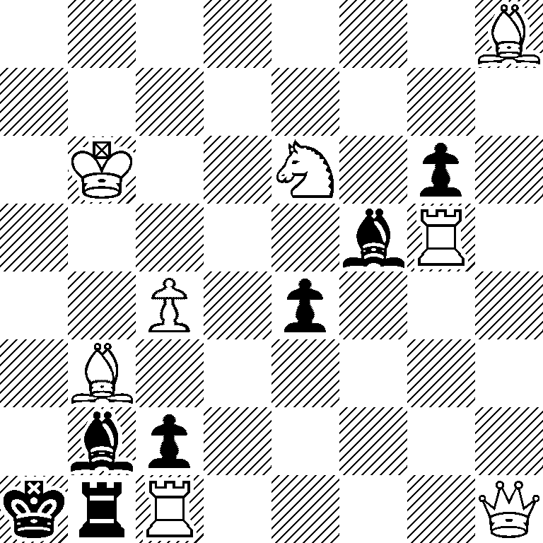 7B/8/1K2N1p1/5bR1/2P1p3/1B6/1bp5/krR4Q