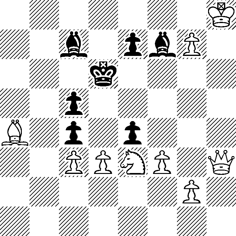 7K/2b1pbP1/3k4/2p5/B1p1p3/2PPNP1Q/6P1/8