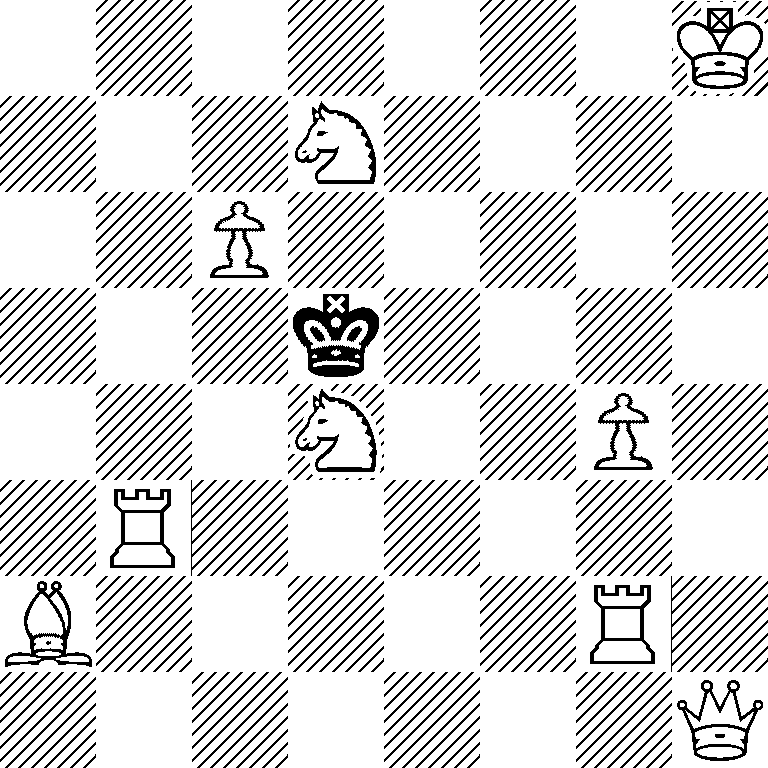 7K/3N4/2P5/3k4/3N2P1/1R6/B5R1/7Q