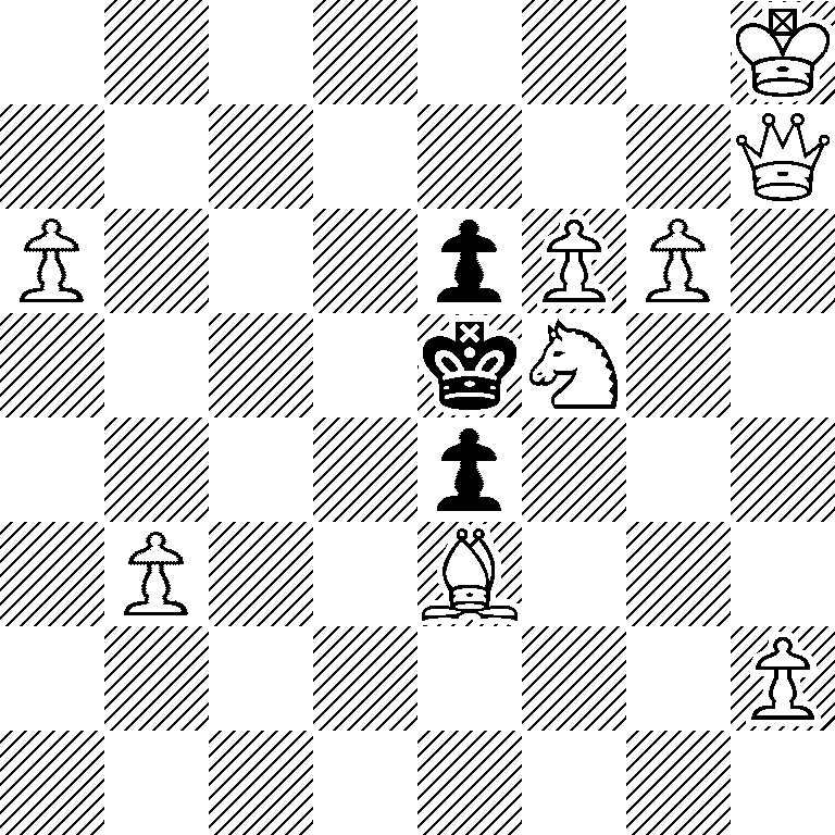 7K/7Q/P3pPP1/4kN2/4p3/1P2B3/7P/8