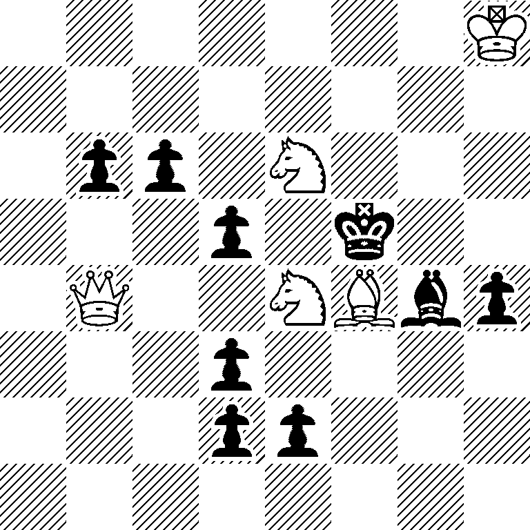 7K/8/1pp1N3/3p1k2/1Q2NBbp/3p4/3pp3/8