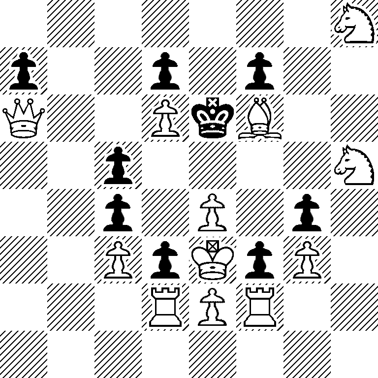 7N/p2p1p2/Q2PkB2/2p4N/2p1P1p1/2PpKpP1/3RPR2/8