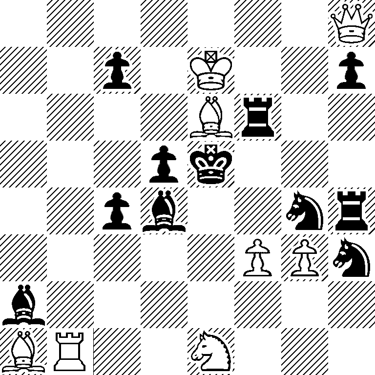 7Q/2p1K2p/4Br2/3pk3/2pb2nr/5PPn/b7/BR2N3