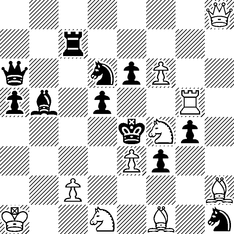 7Q/2r5/q2npP2/pb1p2R1/4kNp1/4Pp2/2P4B/K2N1B1n