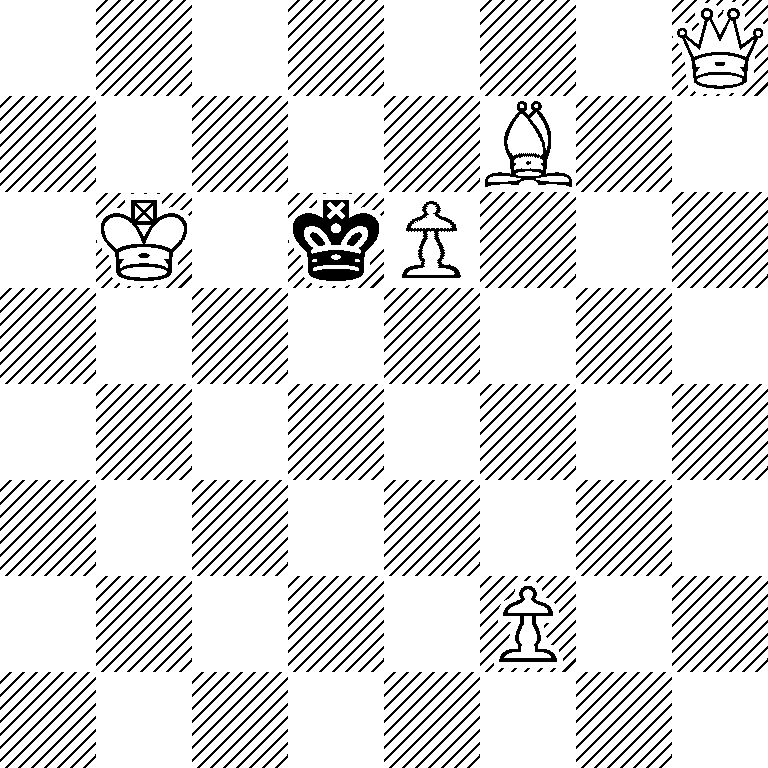 7Q/5B2/1K1kP3/8/8/8/5P2/8