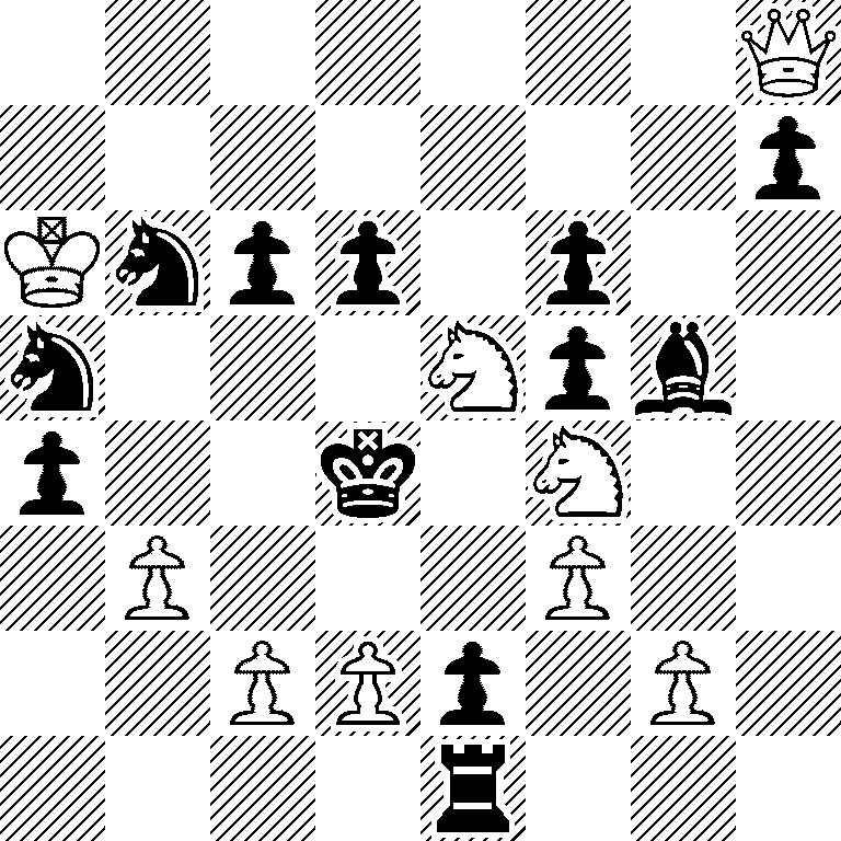 7Q/7p/Knpp1p2/n3Npb1/p2k1N2/1P3P2/2PPp1P1/4r3
