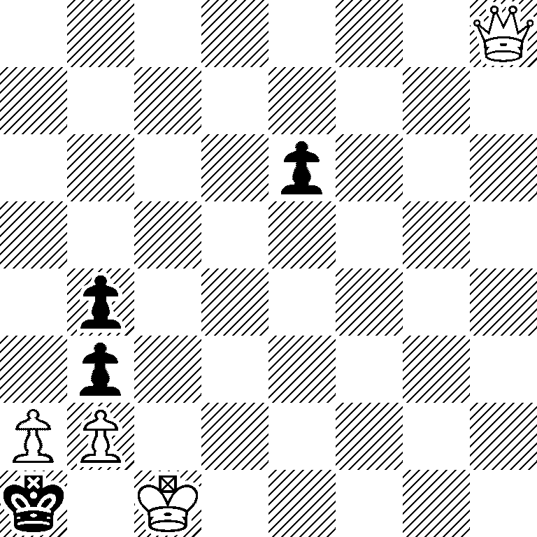7Q/8/4p3/8/1p6/1p6/PP6/k1K5