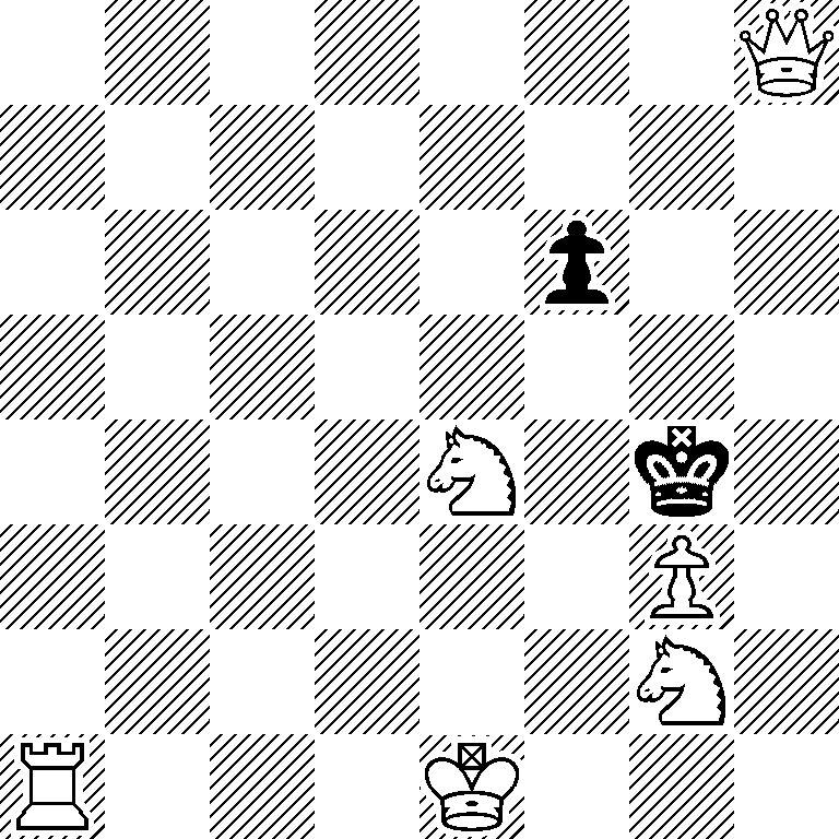 7Q/8/5p2/8/4N1k1/6P1/6N1/R3K3