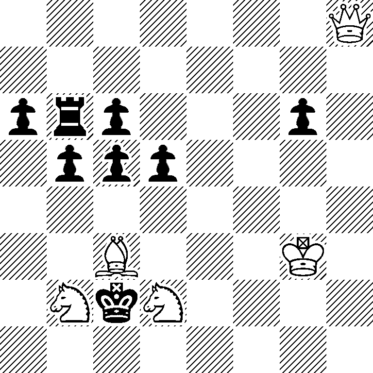 7Q/8/prp3p1/1ppp4/8/2B3K1/1NkN4/8