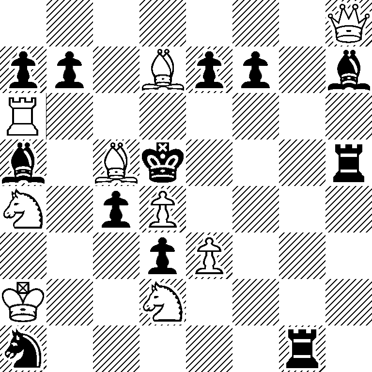 7Q/pp1Bpp1b/R7/b1Bk3r/N1pP4/3pP3/K2N4/n5r1