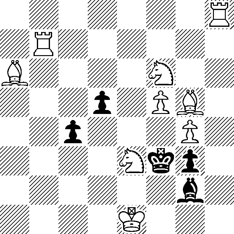 7R/1R6/B4N2/3p1PB1/2p3P1/4Nkp1/6b1/4K3