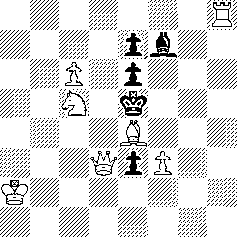7R/4pb2/2P1p3/2N1k3/4B3/3QpP2/K7/8