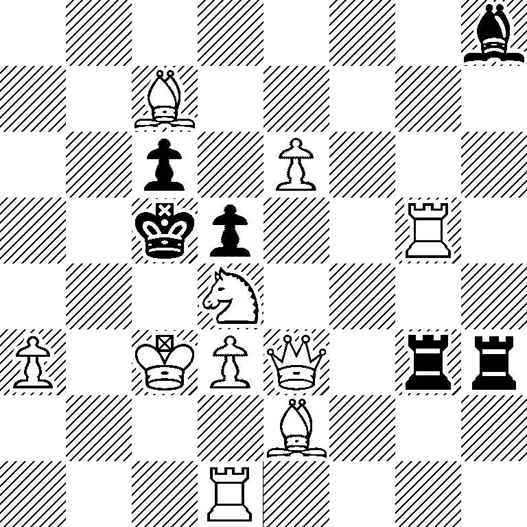 7b/2B5/2p1P3/2kp2R1/3N4/P1KPQ1rr/4B3/3R4