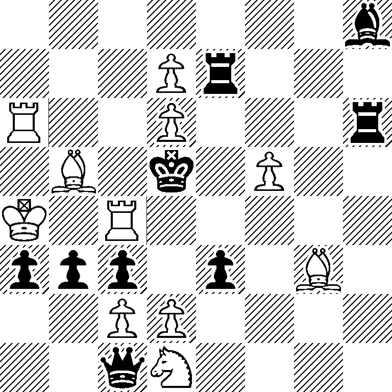 7b/3Pr3/R2P3r/1B1k1P2/K1R5/ppp1p1B1/2PP4/2qN4