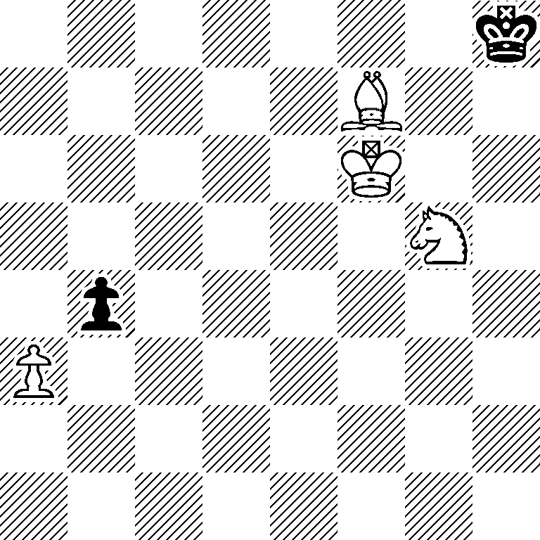 7k/5B2/5K2/6N1/1p6/P7/8/8