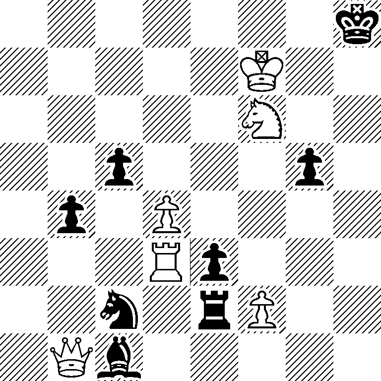 7k/5K2/5N2/2p3p1/1p1P4/3Rp3/2n1rP2/1Qb5