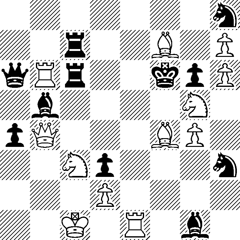 7n/2r2B1P/qRr2kpP/1b4N1/pQ3BP1/2Np3n/3P4/2K1R1b1