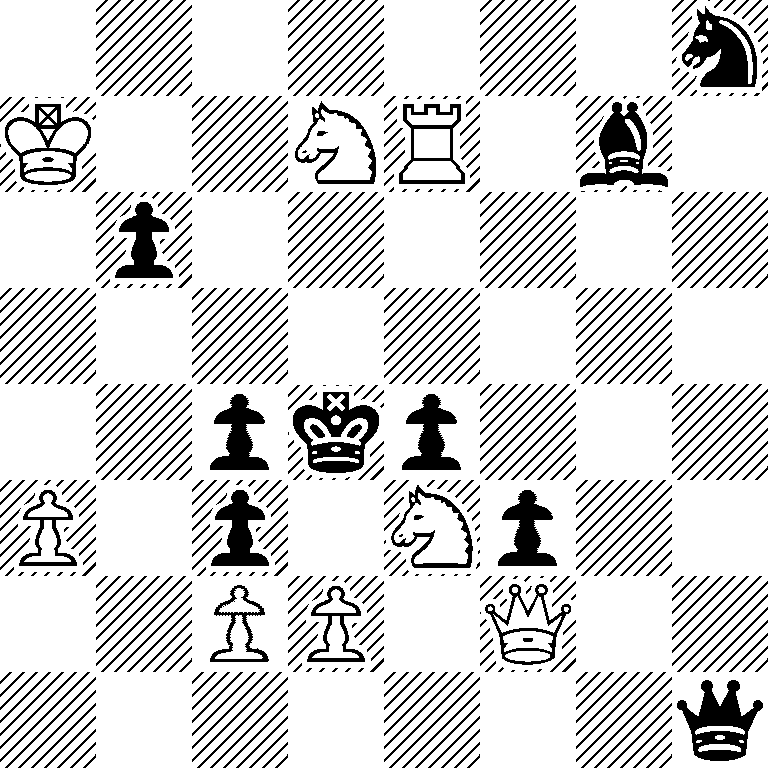 7n/K2NR1b1/1p6/8/2pkp3/P1p1Np2/2PP1Q2/7q