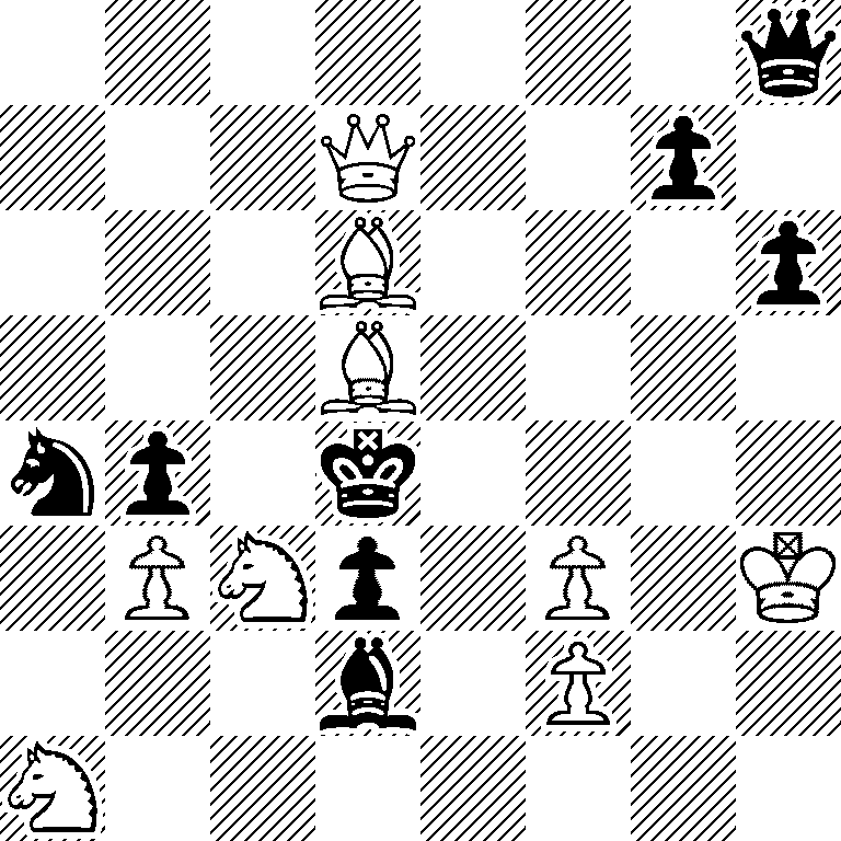 7q/3Q2p1/3B3p/3B4/np1k4/1PNp1P1K/3b1P2/N7
