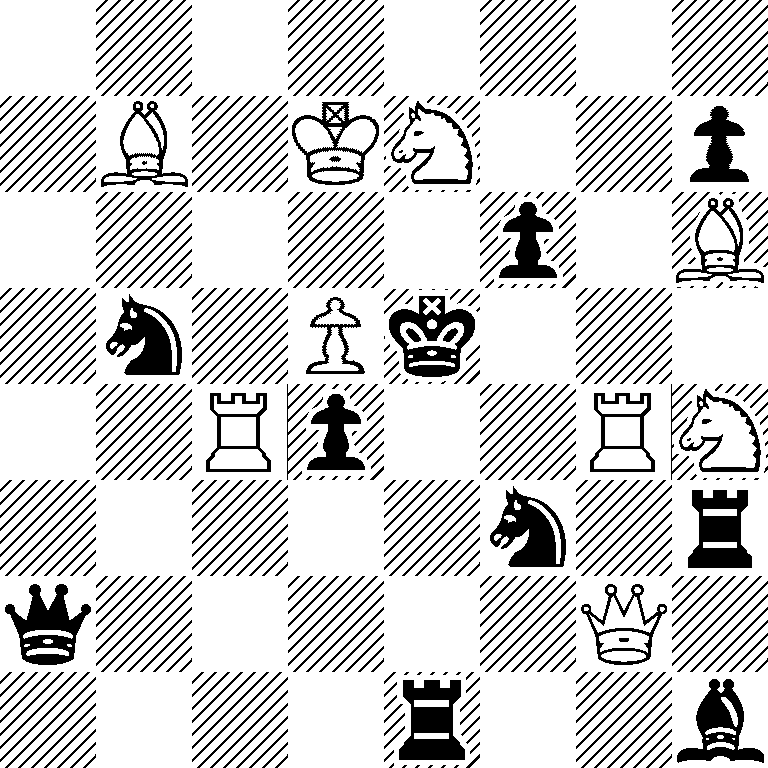 8/1B1KN2p/5p1B/1n1Pk3/2Rp2RN/5n1r/q5Q1/4r2b