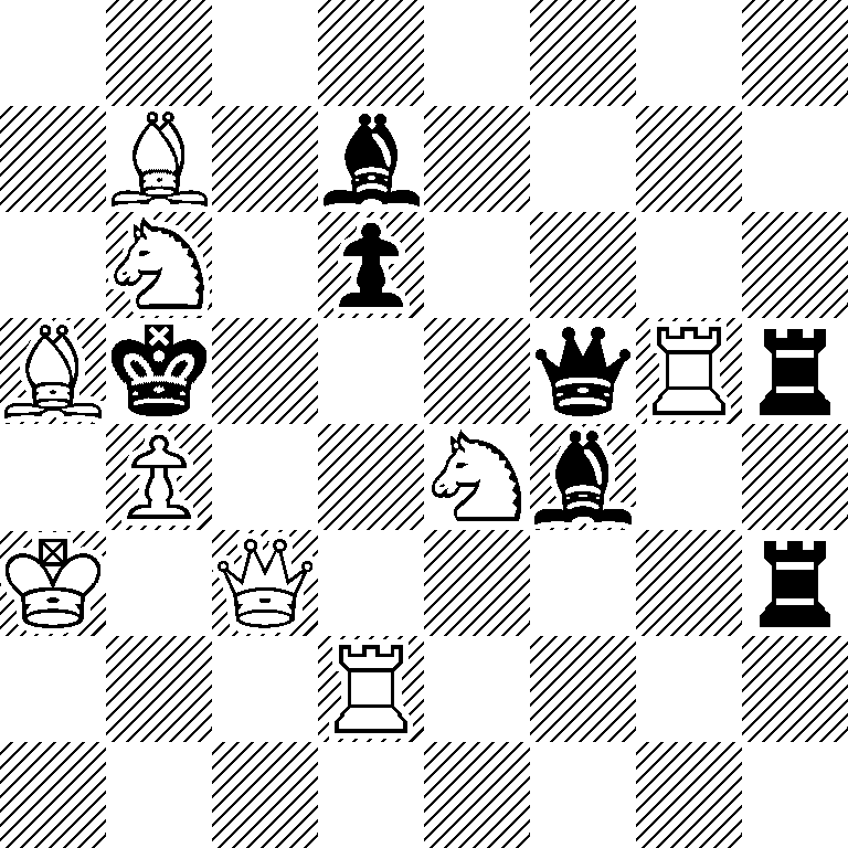 8/1B1b4/1N1p4/Bk3qRr/1P2Nb2/K1Q4r/3R4/8