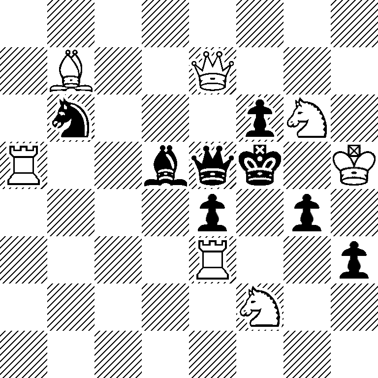 8/1B2Q3/1n3pN1/R2bqk1K/4p1p1/4R2p/5N2/8